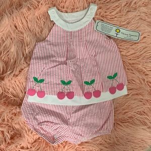 Florence Eiseman Top and Bloomers Cherry Set
